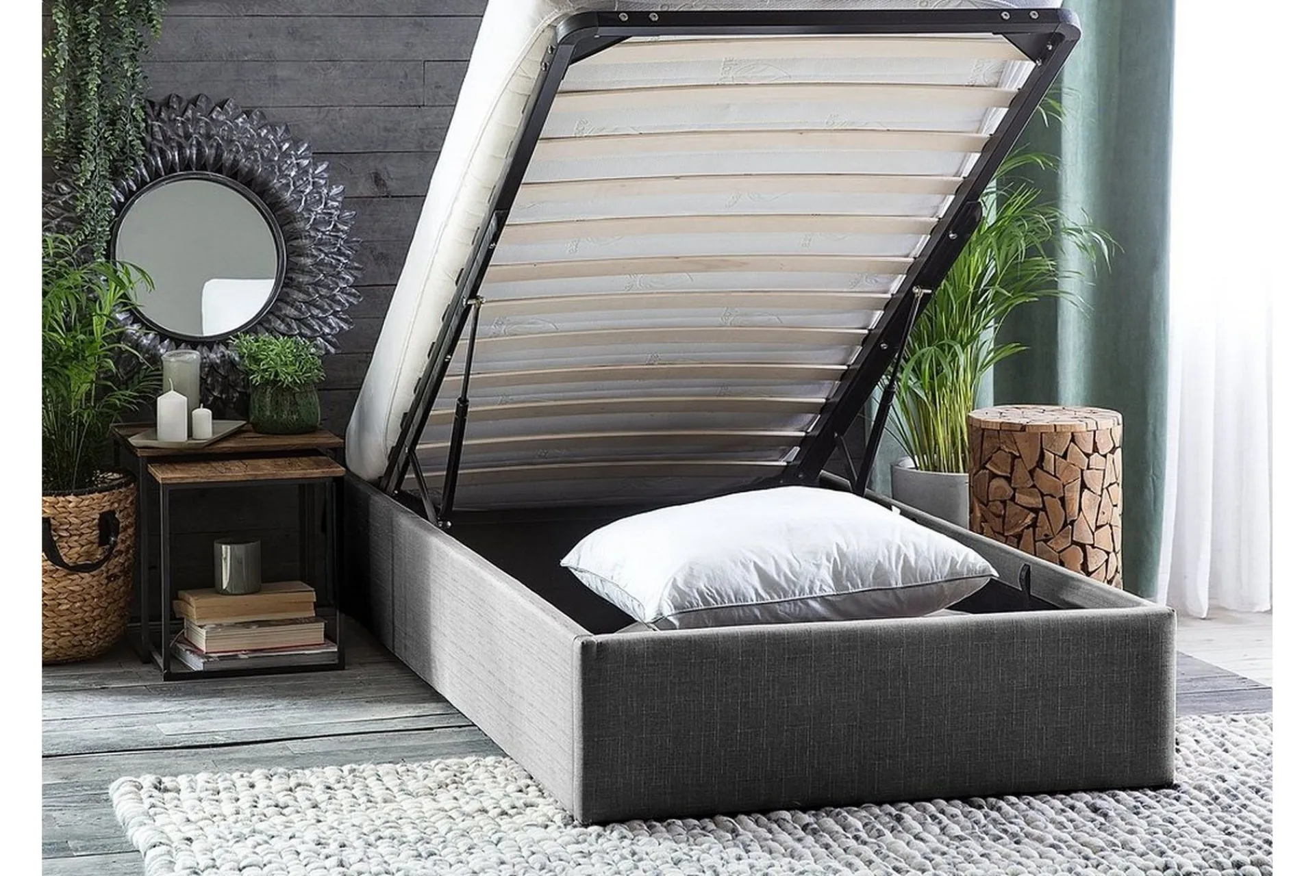 Bedly Sengeramme & Sengestamme-Dinan Dobbeltseng 90 | 200 cm Grey
