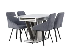 Venture Home Disa Spisegruppe 120 cm Rektangulær med 4 Rosie Stoler