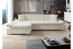 Sofa Med Sjeselong-Djerra Sofa med Divan 3-seter Beige