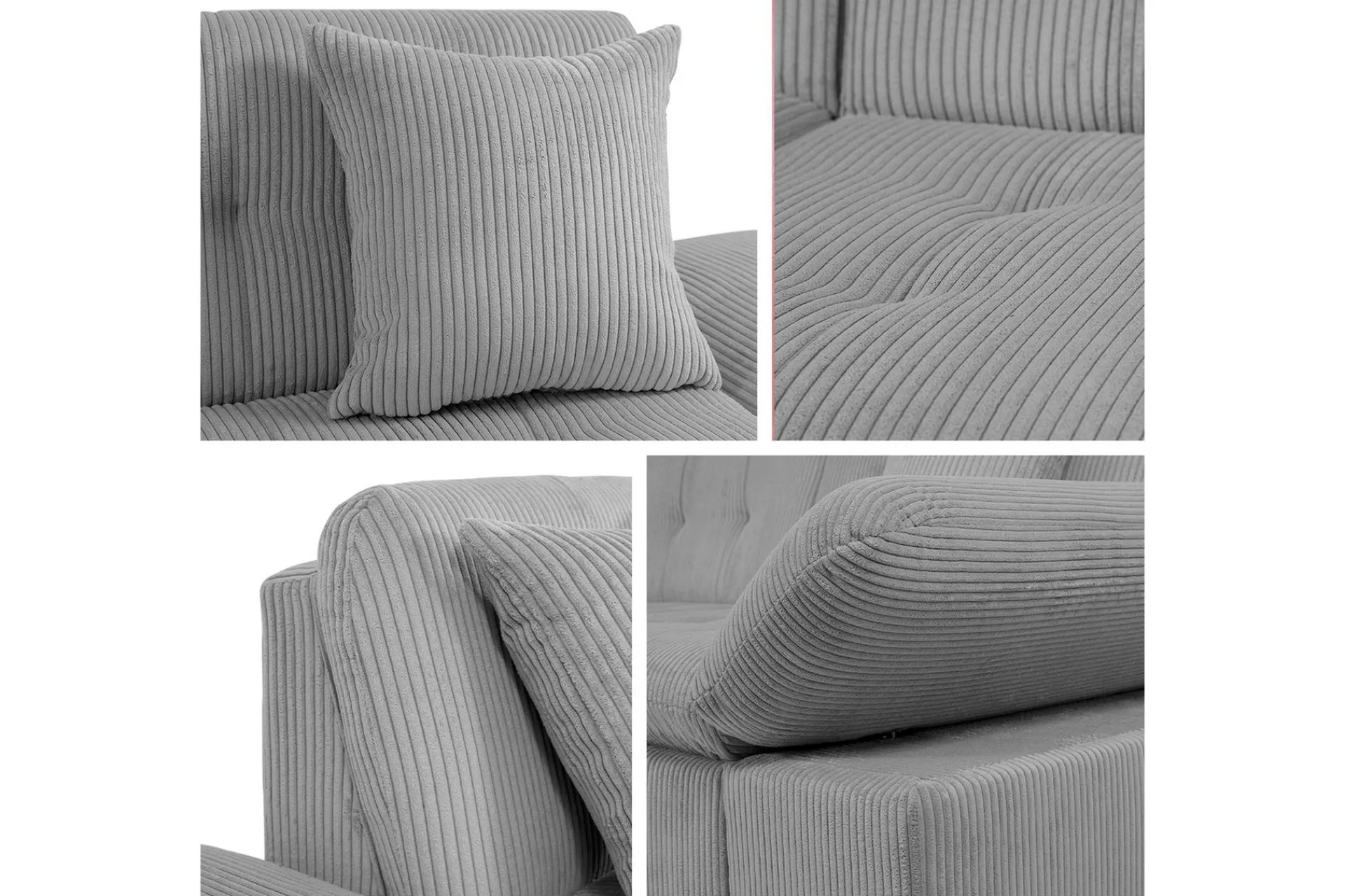 Sofa Med Sjeselong-Djerra Sofa med Divan 3-seter Beige