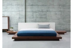 Sengeramme & Sengestamme-Dobbeltseng ZEN med Nattbord og LED 180x200 Brun
