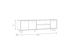 Tv-Benk & Mediabenk-Donmills TV-benk 180 cm Brun,Svart