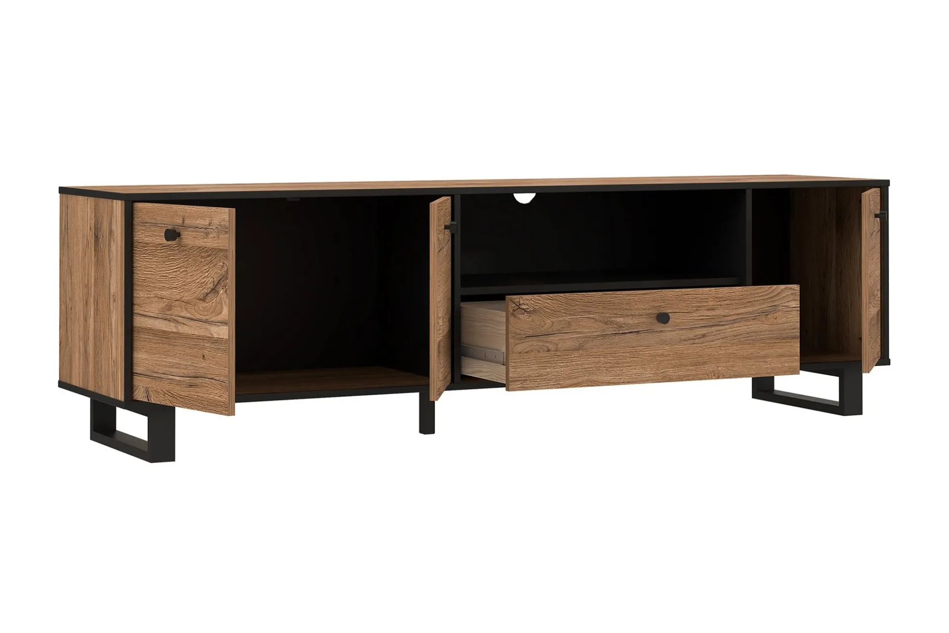 Tv-Benk & Mediabenk-Donmills TV-benk 180 cm Brun,Svart