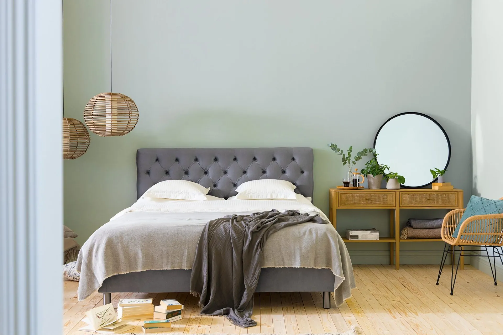 Sengetilbehør & Sengegavl-Donte Sengegavl 160 cm Dypstiftet Grey