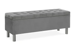 Sengetilbehør & Sengegavl-Donte Sengekiste 140 cm Square Grey