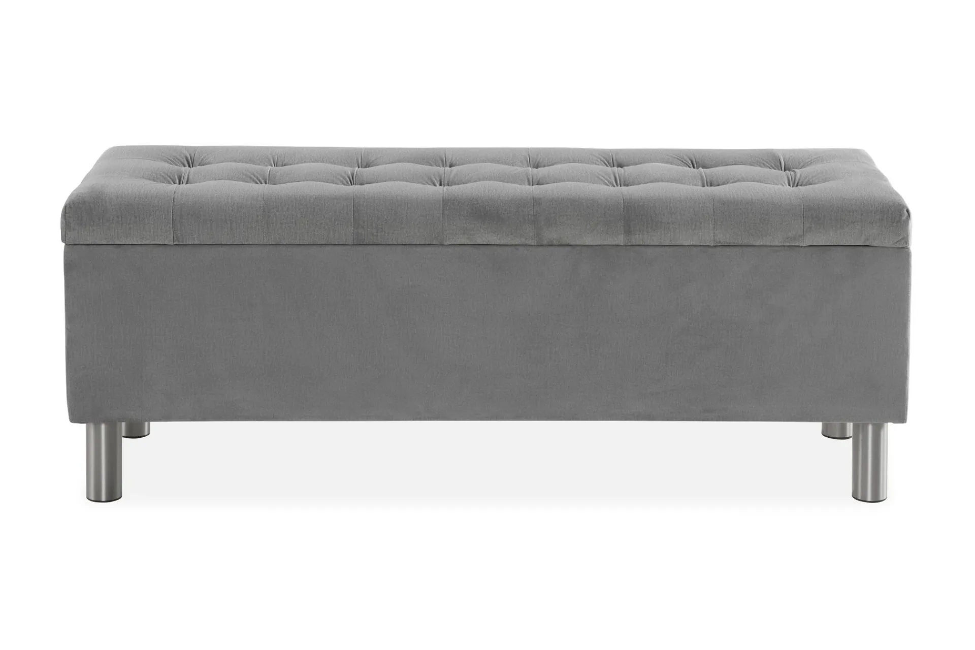 Sengetilbehør & Sengegavl-Donte Sengekiste 140 cm Square Grey