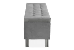 Sengetilbehør & Sengegavl-Donte Sengekiste 140 cm Square Grey
