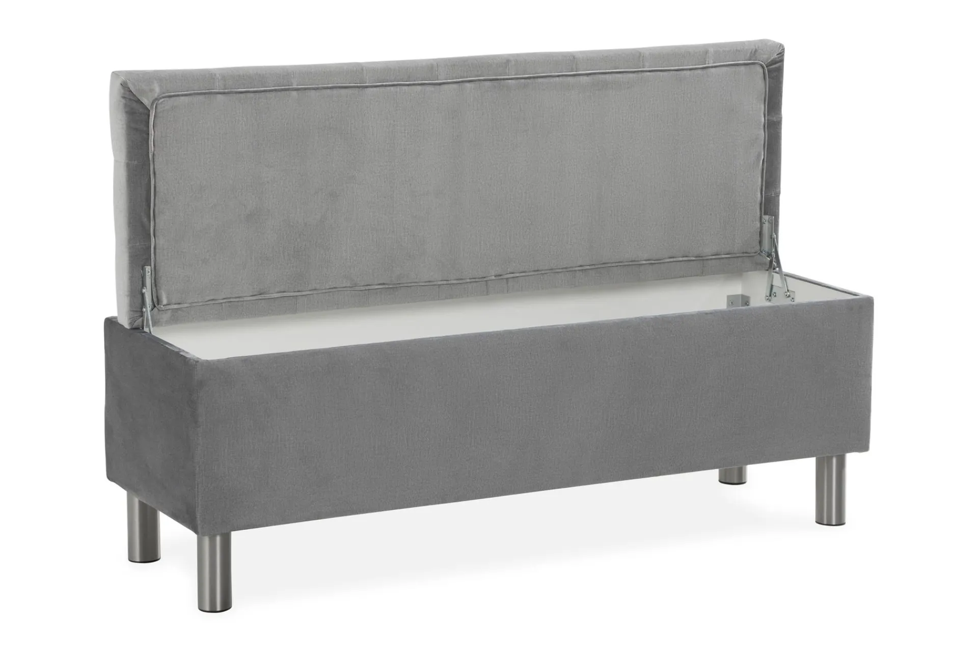 Sengetilbehør & Sengegavl-Donte Sengekiste 140 cm Square Grey