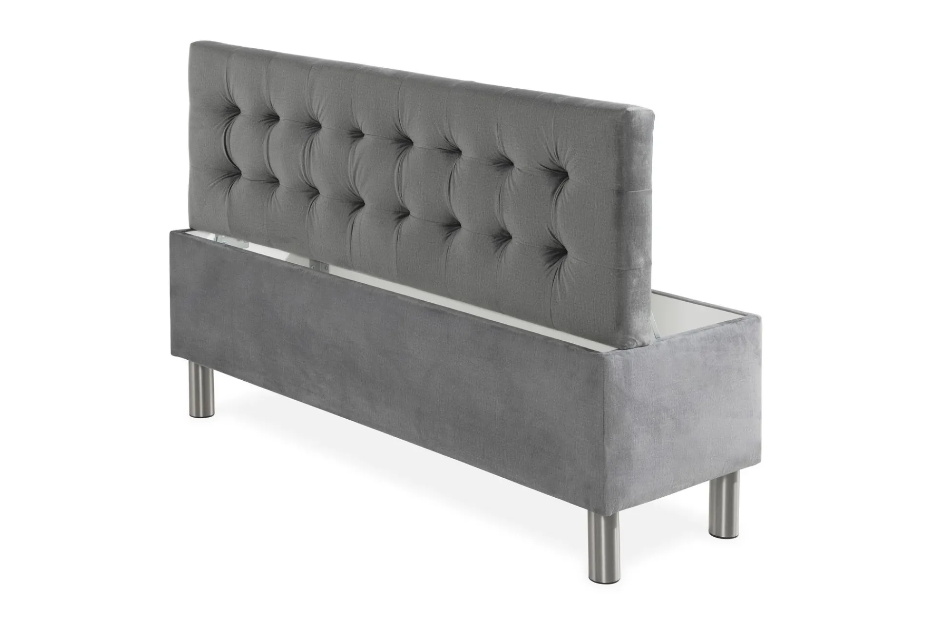Sengetilbehør & Sengegavl-Donte Sengekiste 140 cm Square Grey