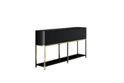 Gangbord|Avlastningsbord-Dorlord Konsollbord 150 cm Svart/Gull