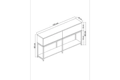 Gangbord|Avlastningsbord-Dorlord Konsollbord 150 cm Svart/Gull