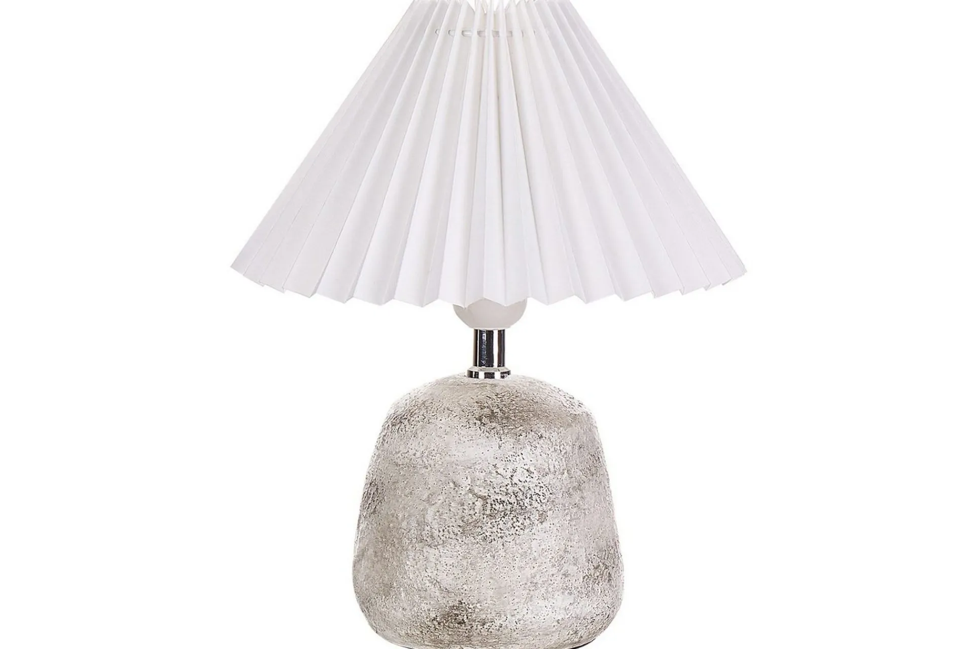 Nattbordslampe|Bordlampe-Dovgado Bordlampe 32 cm 2 stk E27 Lysegrå,Hvit