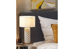 Nattbordslampe|Bordlampe-Dragonera Bordlampe 49 cm E27 Beige,Hvit