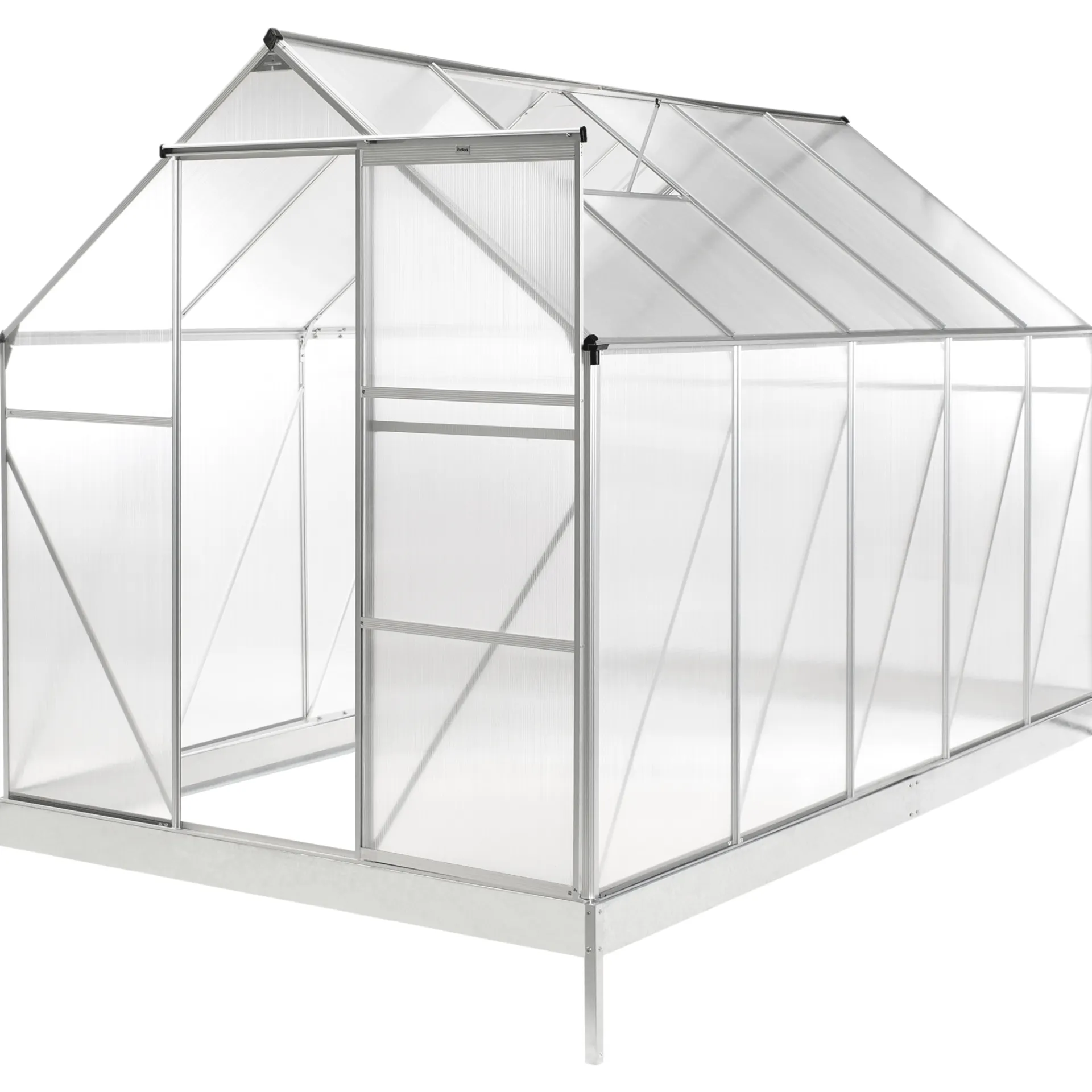 Dyrking|Drivhus-Drivhus for hage Apulia Sølv 315 cm Sølv/Transparent