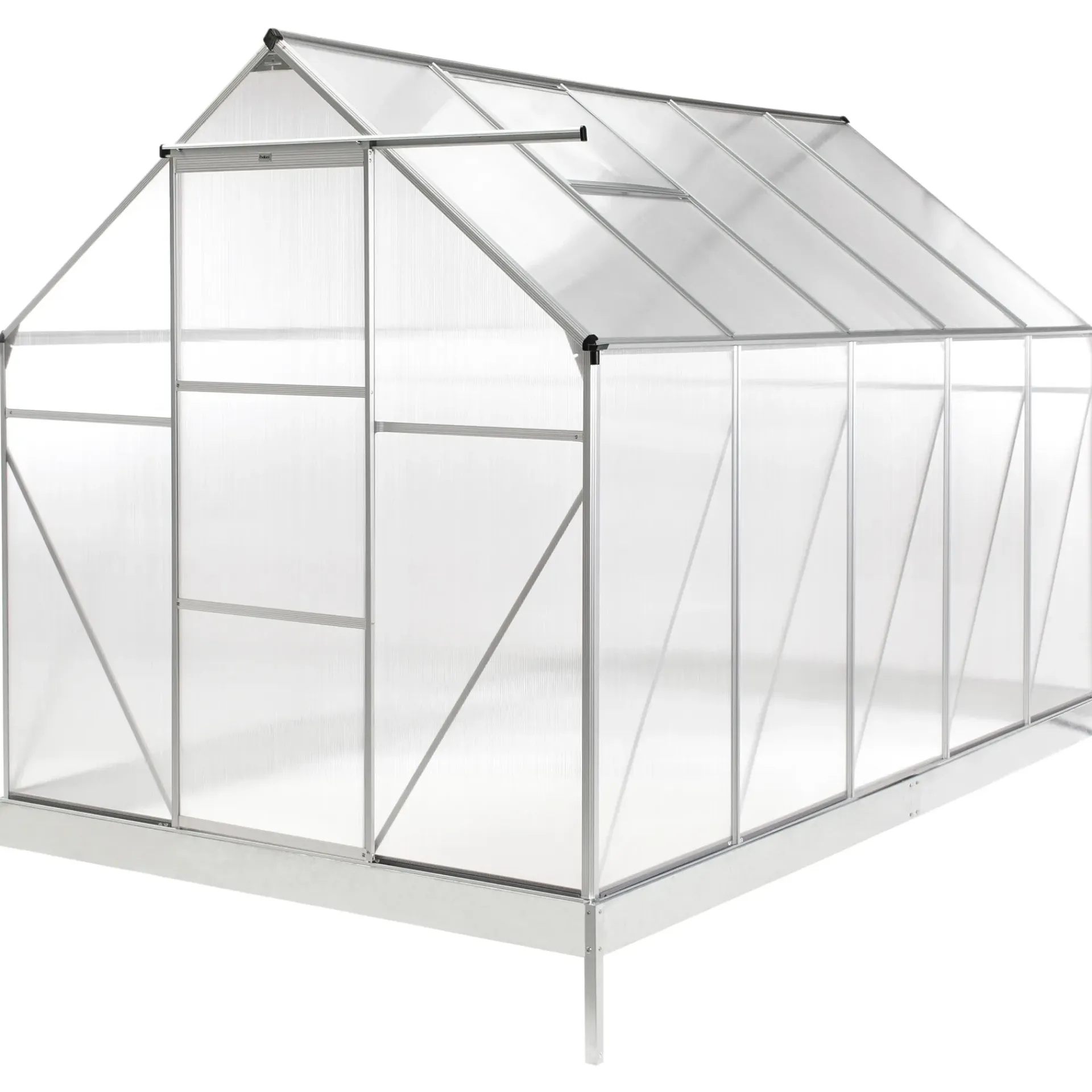Dyrking|Drivhus-Drivhus for hage Apulia Sølv 315 cm Sølv/Transparent