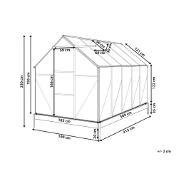 Dyrking|Drivhus-Drivhus for hage Apulia Sølv 315 cm Sølv/Transparent