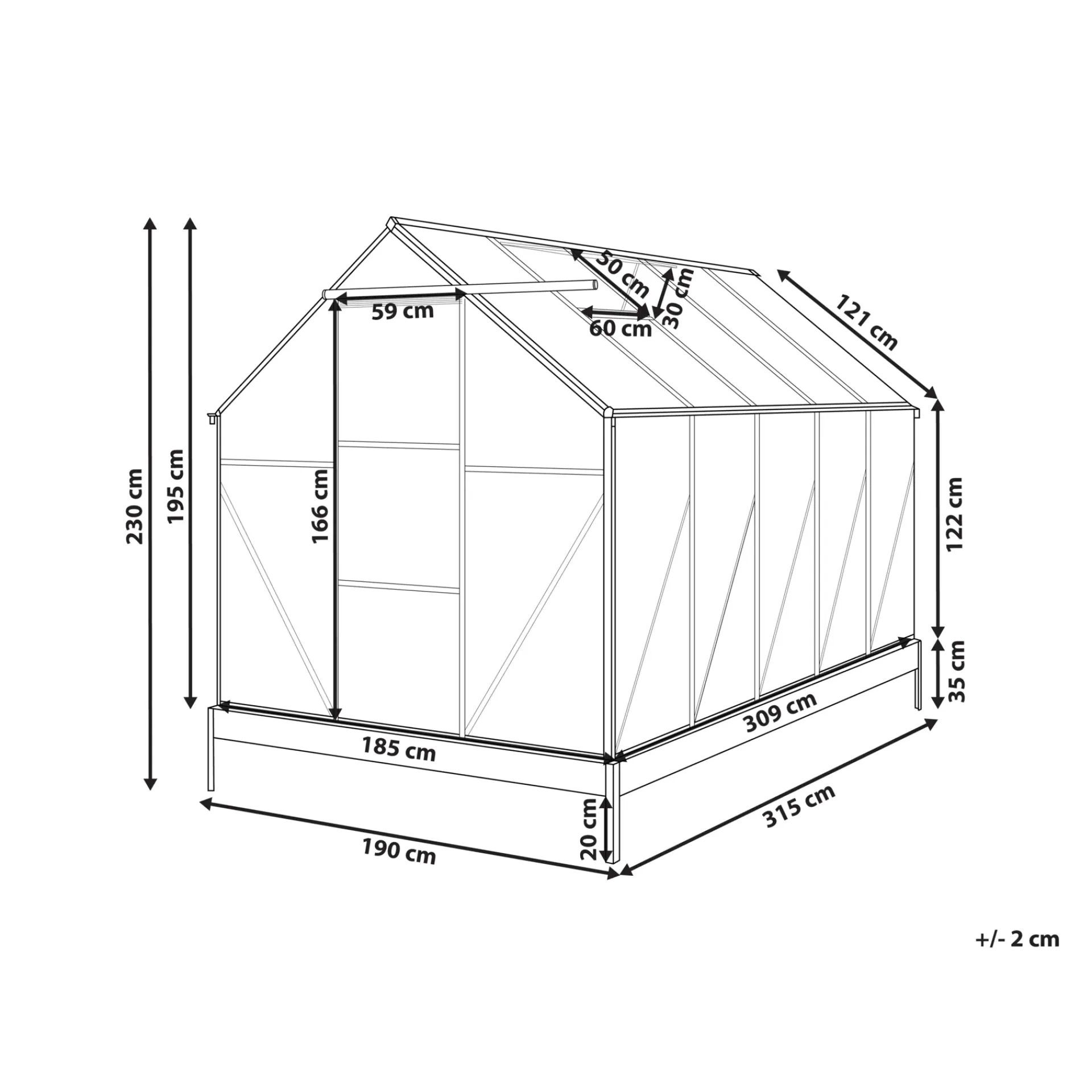 Dyrking|Drivhus-Drivhus for hage Apulia Sølv 315 cm Sølv/Transparent