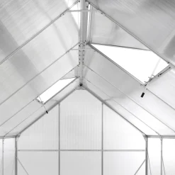 Dyrking|Drivhus-Drivhus for hage Apulia Sølv 315 cm Sølv/Transparent