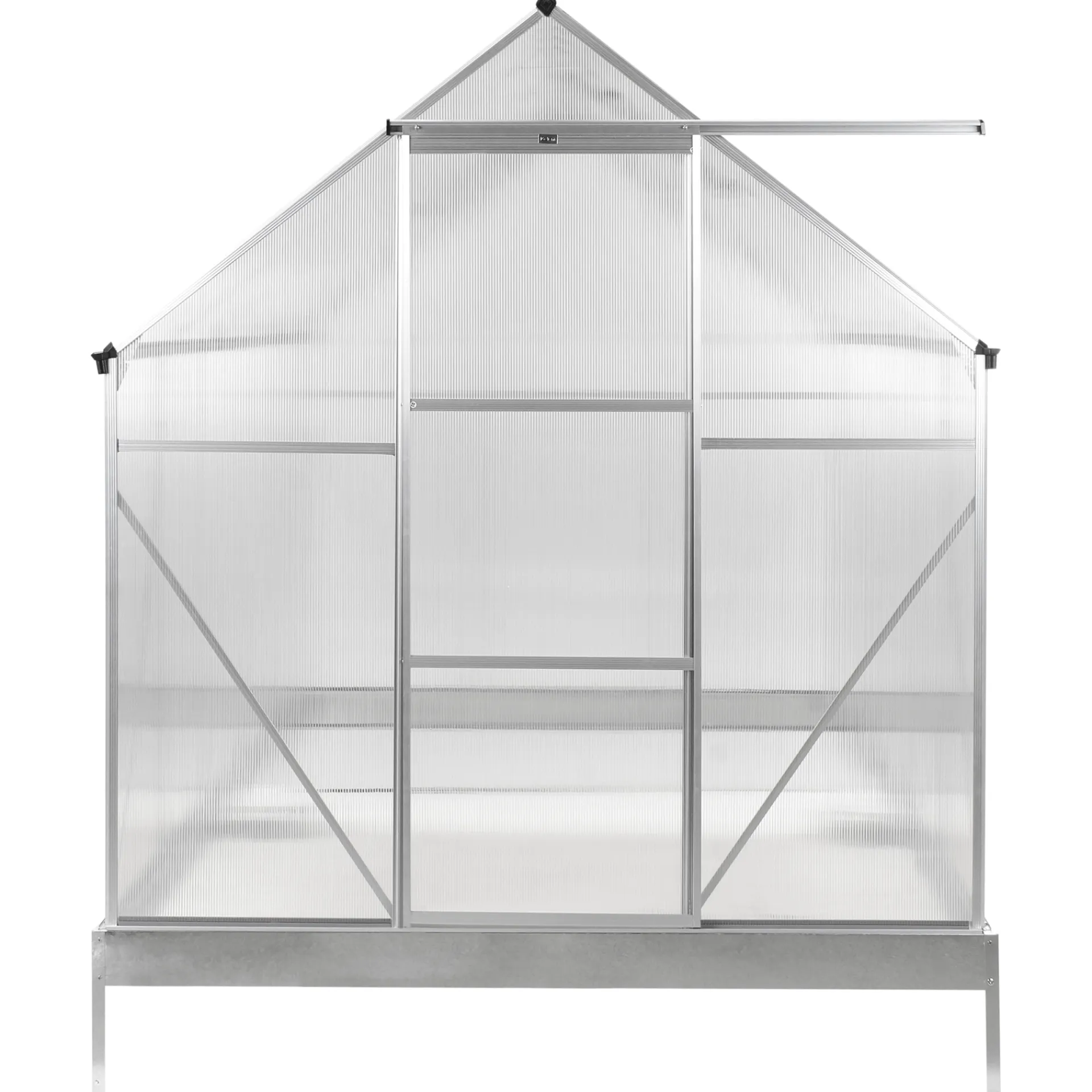 Dyrking|Drivhus-Drivhus for hage Apulia Sølv 315 cm Sølv/Transparent