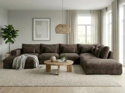 Scandinavian Choice Dubai stor U-sofa modul med divan venstre ekstra dyp i Chenille