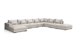 Scandinavian Choice U-Sofa-Dubai U-modulsofa Large med divan venstre ekstra dyp Beige
