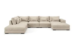 Scandinavian Choice U-Sofa-Dubai U-modulsofa med divan høyre ekstra dyp i Chenille Beige