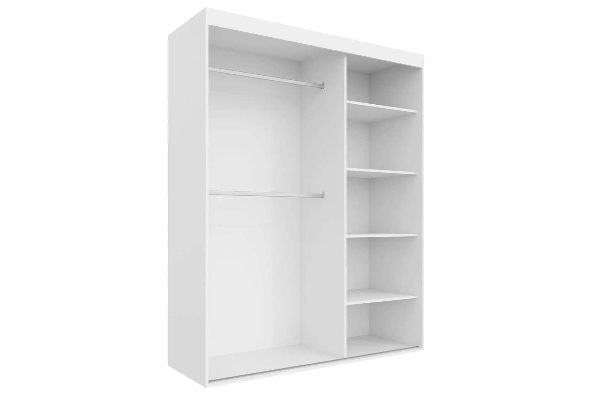 Garderober & Garderobesystem|Knaggerekke-Duetter Garderobe Med Speil 160x205 cm Hvit