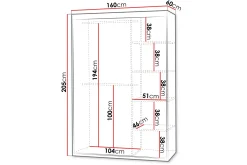 Garderober & Garderobesystem|Knaggerekke-Duetter Garderobe Med Speil 160x205 cm Hvit