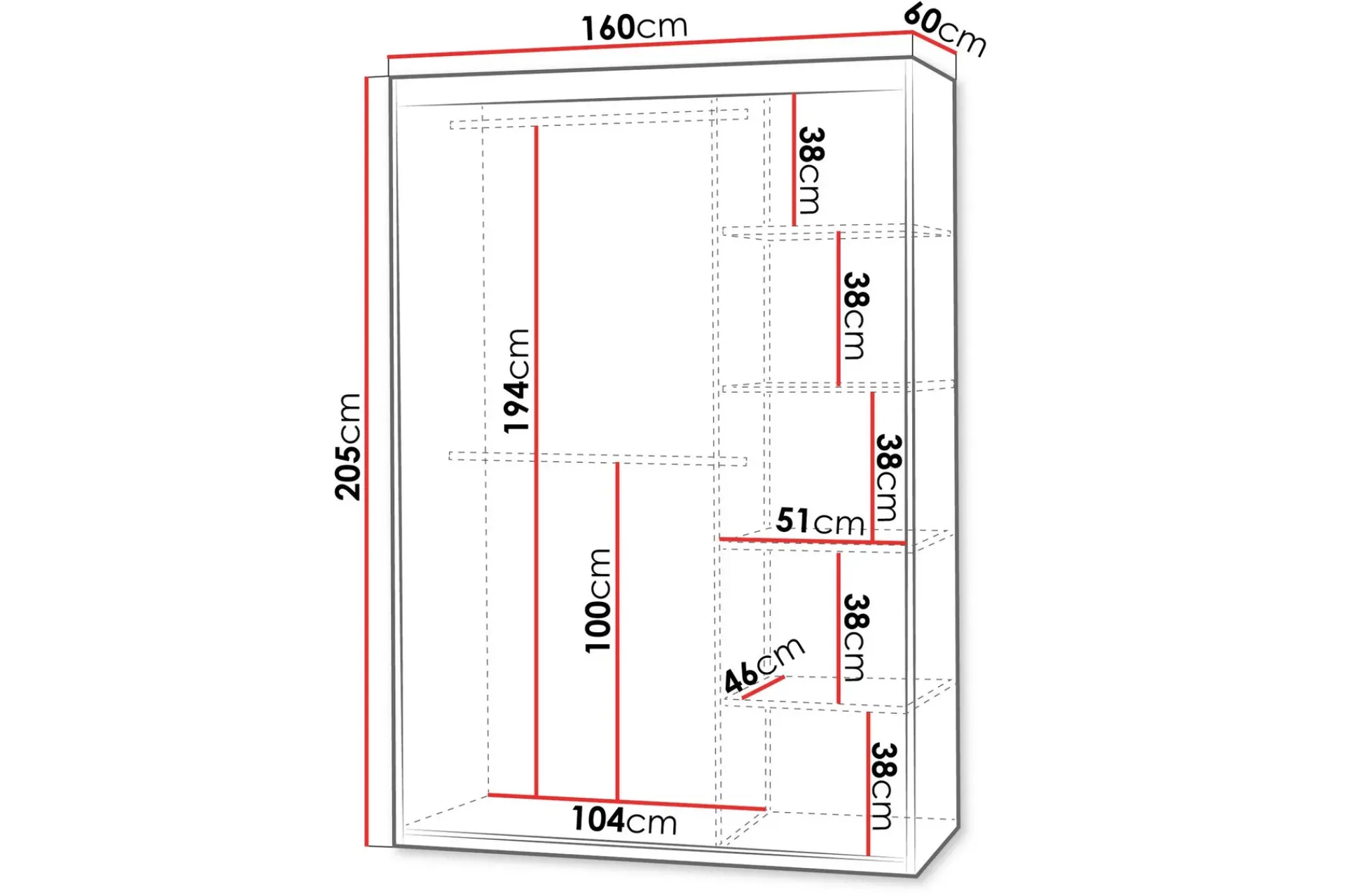 Garderober & Garderobesystem|Knaggerekke-Duetter Garderobe Med Speil 160x205 cm Hvit