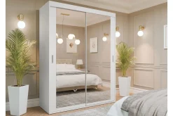 Garderober & Garderobesystem|Knaggerekke-Duetter Garderobe Med Speil 160x205 cm Hvit