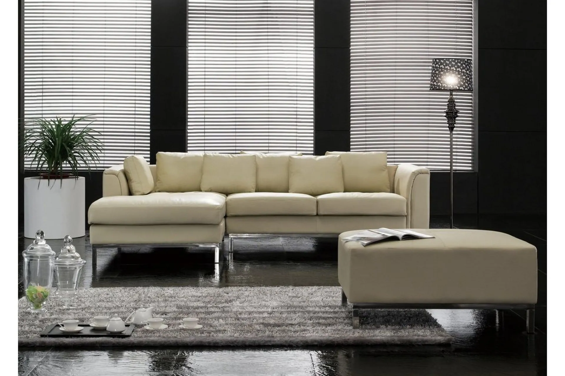 Dugard Hjørnesofa Høyre + Fotskammel