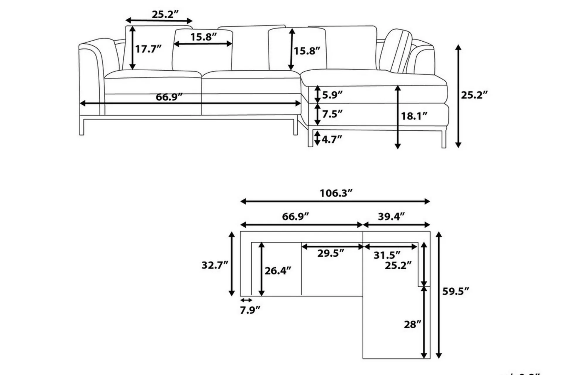 Sofa Med Sjeselong-Dugard Hjørnesofa Venstre Beige