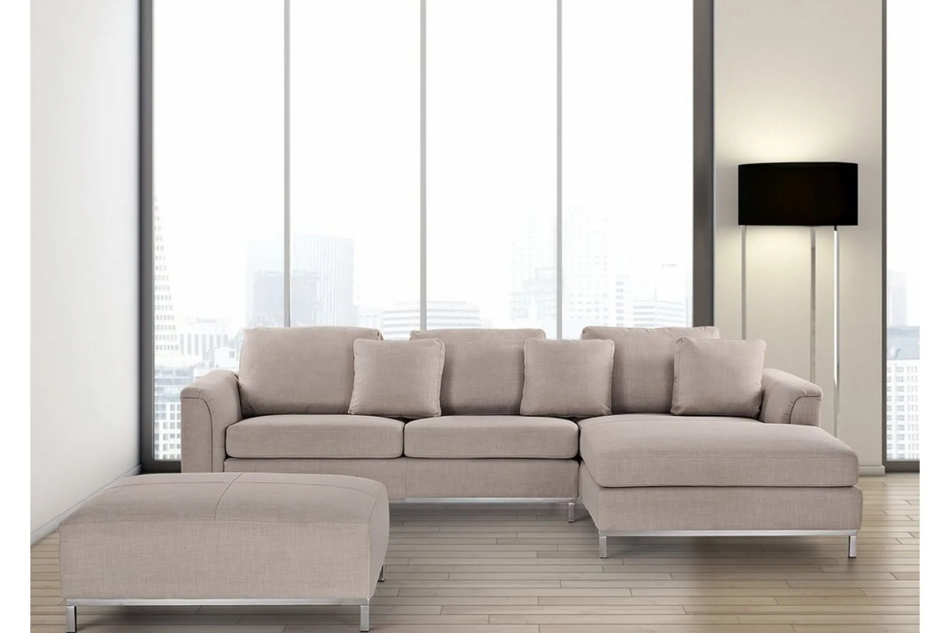 Sofa Med Sjeselong-Dugard Hjørnesofa Venstre Beige