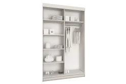 Garderober & Garderobesystem-Dunkra Garderobe med Speil LED-belysning Blå 100 cm Mørkt asketre