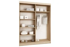 Concept 55 Dunkra Garderobe med Speil LED-belysning RGB 150 cm Bue