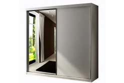 Garderober & Garderobesystem-Dunkra Garderobeskap Med Speil 200x200 cm Hvit