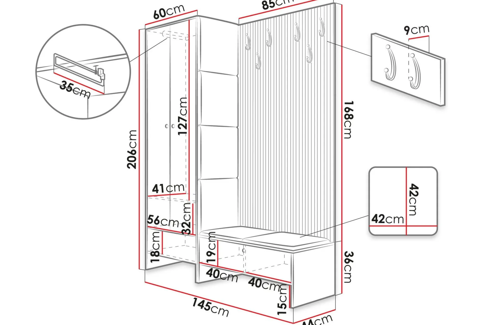 Oppbevaringsskap|Skap-Dunvegan Highboard Brun