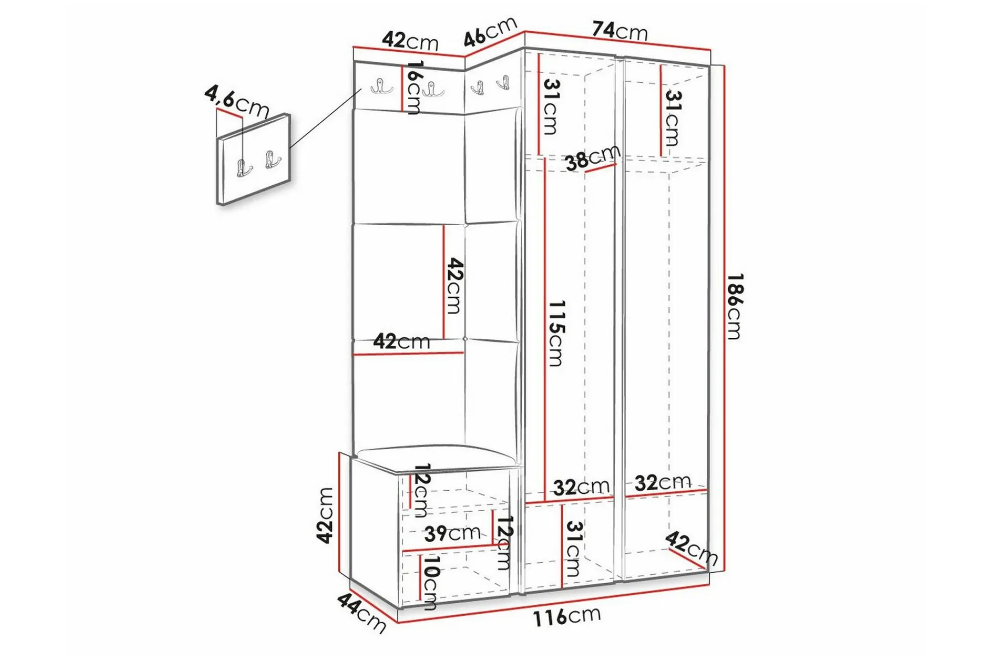 Oppbevaringsskap|Skap-Dunvegan Highboard Svart