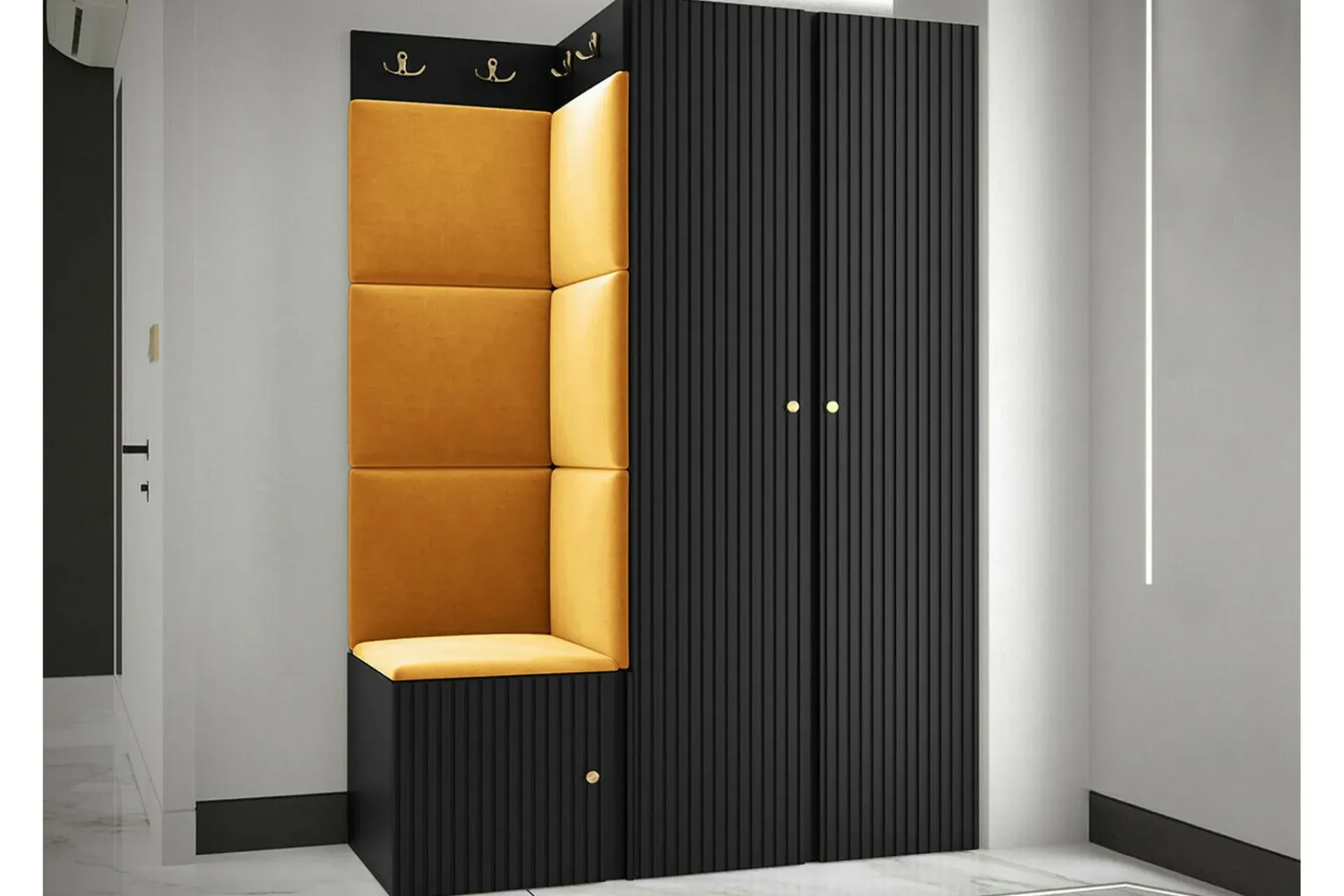 Skap|Oppbevaringsskap-Dunvegan Highboard Black Svart