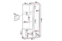 Oppbevaringsskap|Skap-Dunvegan Highboard White Hvit