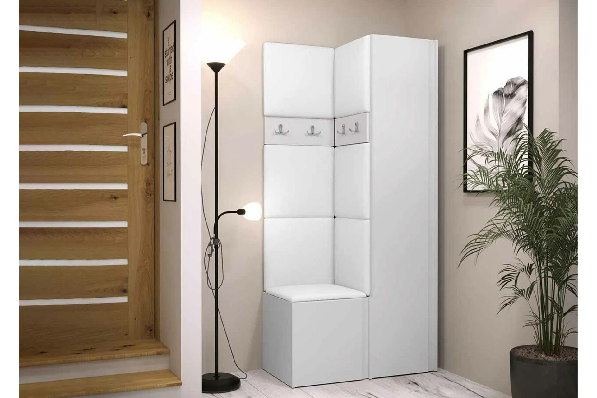Oppbevaringsskap|Skap-Dunvegan Highboard White Hvit