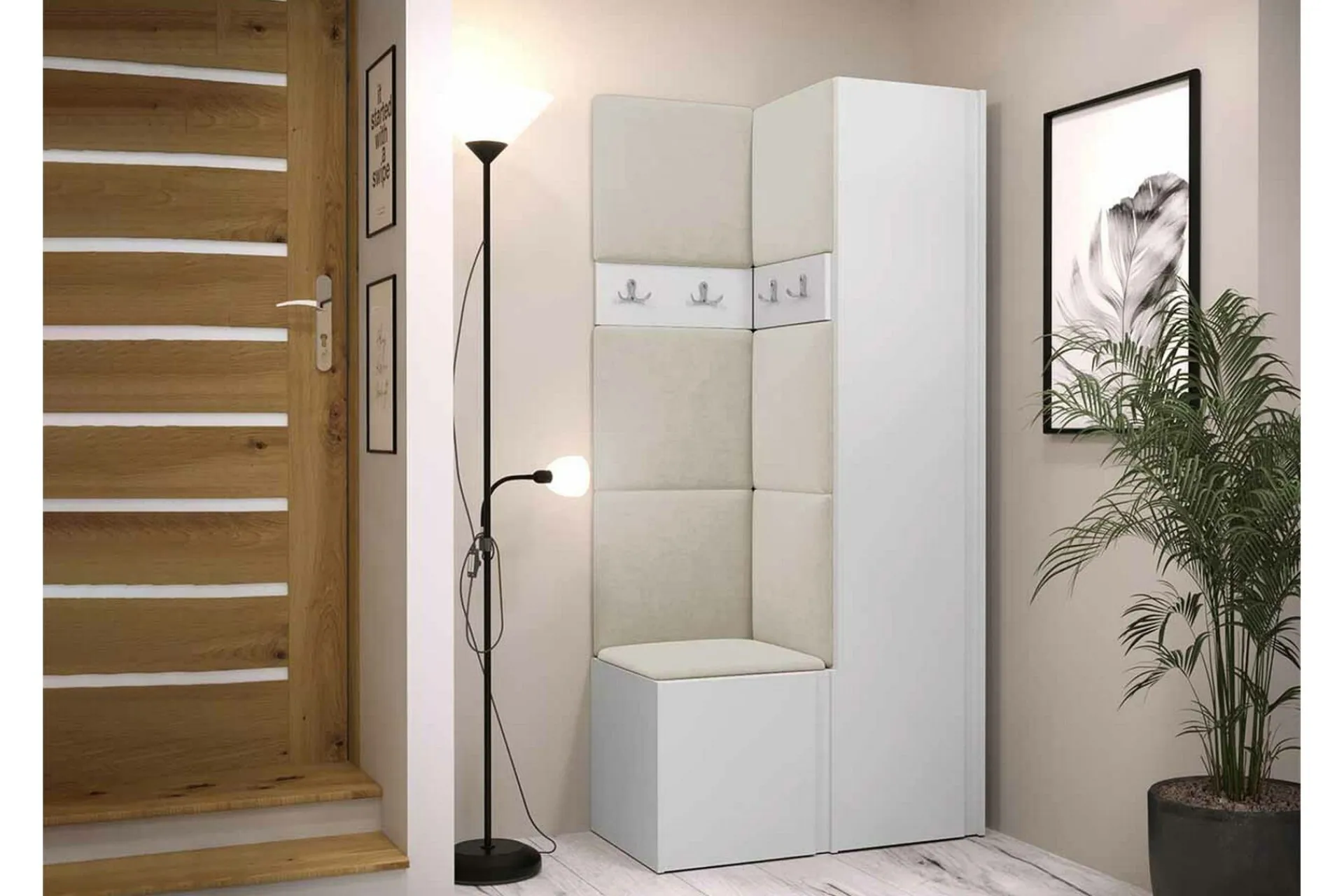 Oppbevaringsskap|Skap-Dunvegan Highboard White Hvit