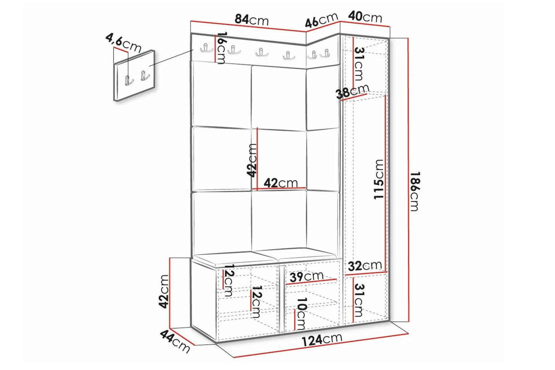 Dunvegan Highboard White