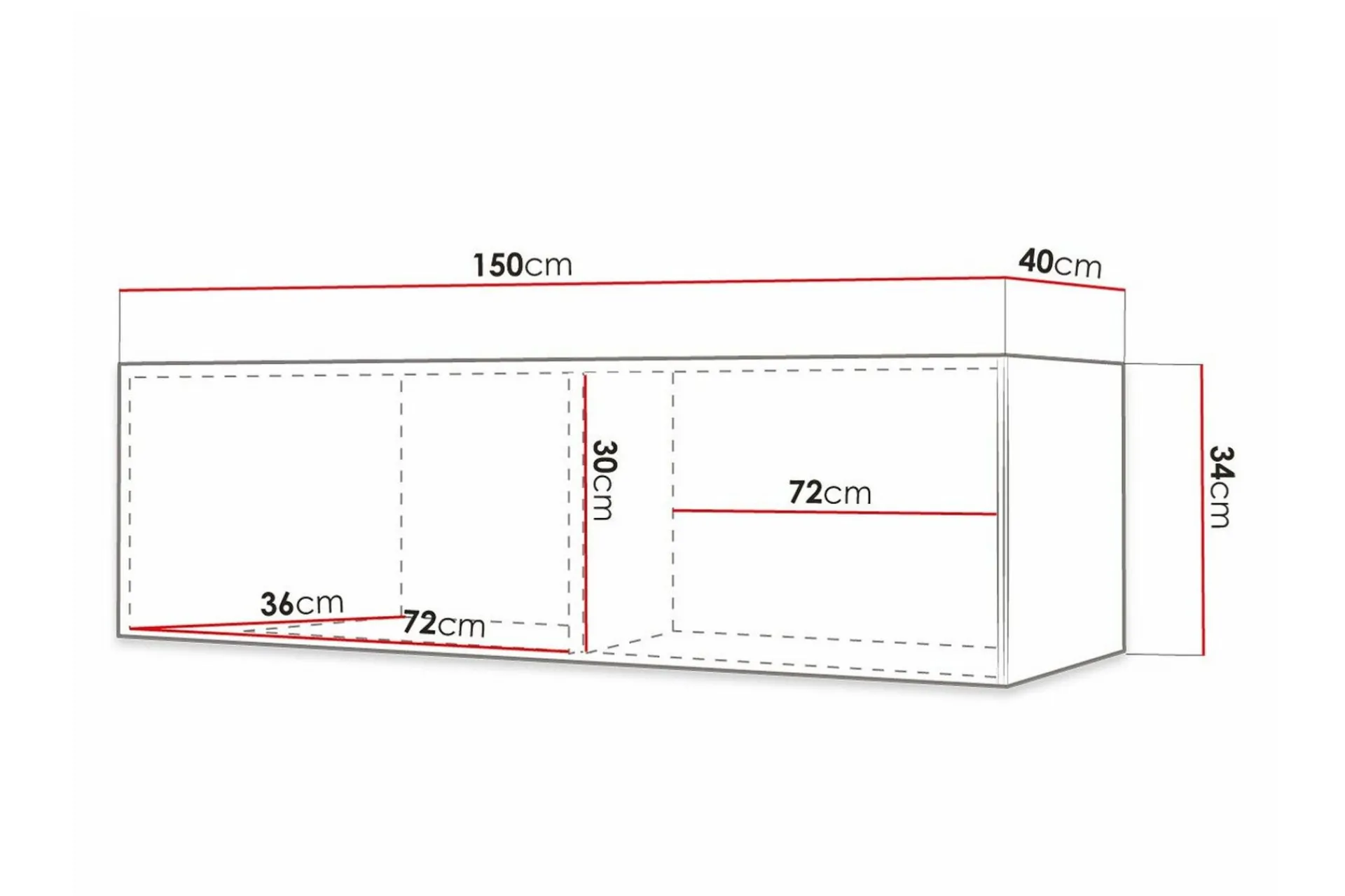 Tv-Benk & Mediabenk-Dunvegan TV-skap 150 cm Svart