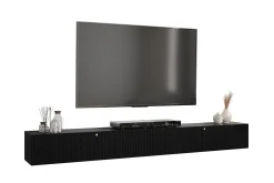 Tv-Benk & Mediabenk-Dunvegan Tv-skåp 300 cm Black Svart