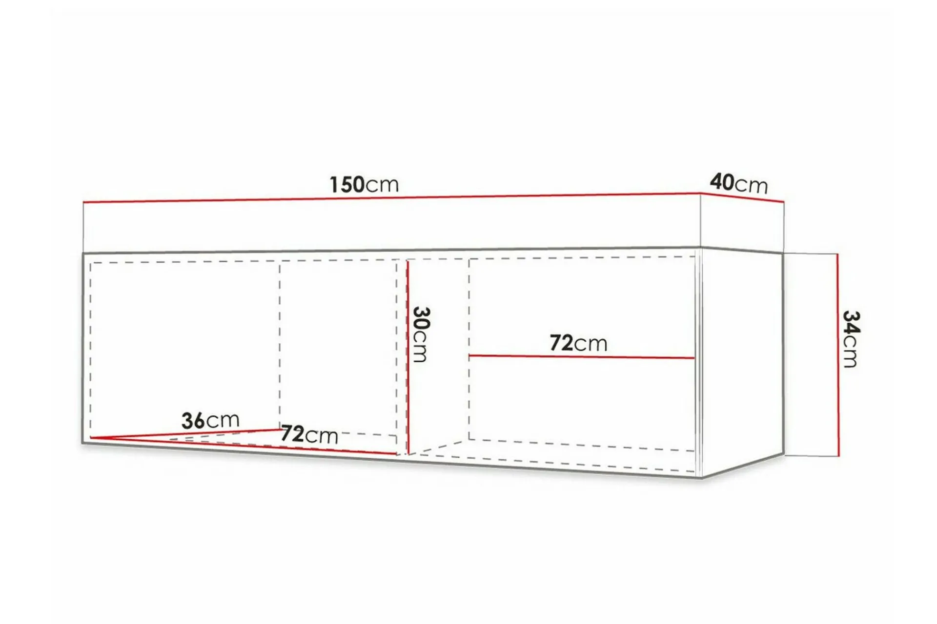 Tv-Benk & Mediabenk-Dunvegan Tv-skåp 150 cm White Hvit