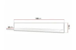 Dunvegan Vägghylla 100x22 cm White