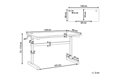 Kontorbord-Durbine Gamingbord 120x60 cm Rektangulært Svart