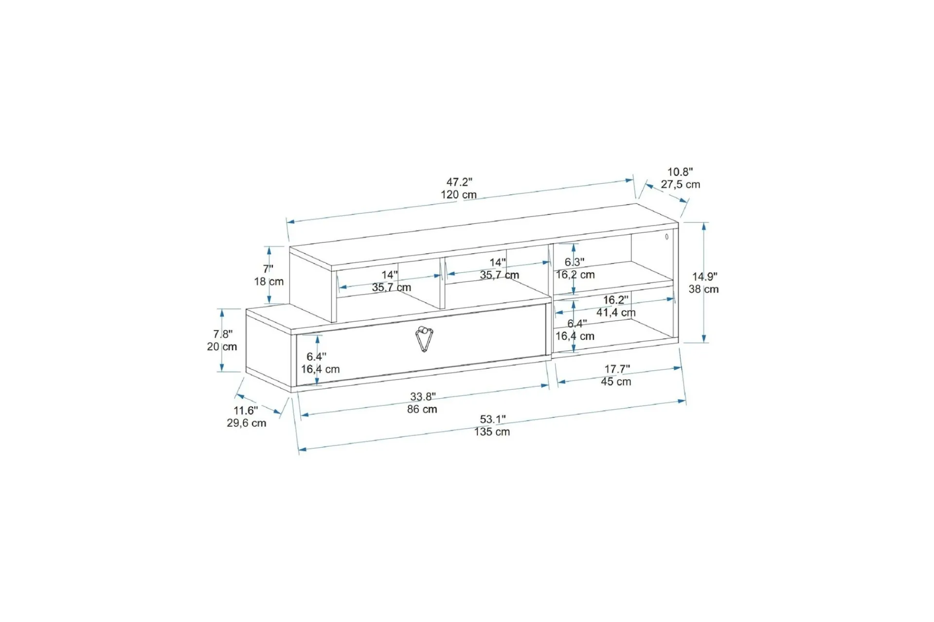Durusu TV-benk 120 cm