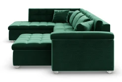 Majestic Furniture Velour Sofa & Fløyel Sofa-Dynir Hjørnesovesofa Divan Høyre Once 40 + Day Sammet 16 + Once 40